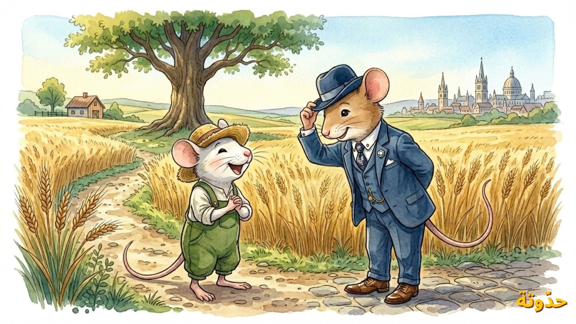 قصص أطفال - فأر الحقل وفأر المدينة