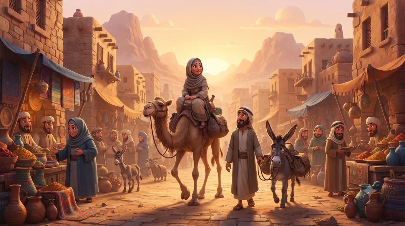 Halimah and her husband arriving in Makkah