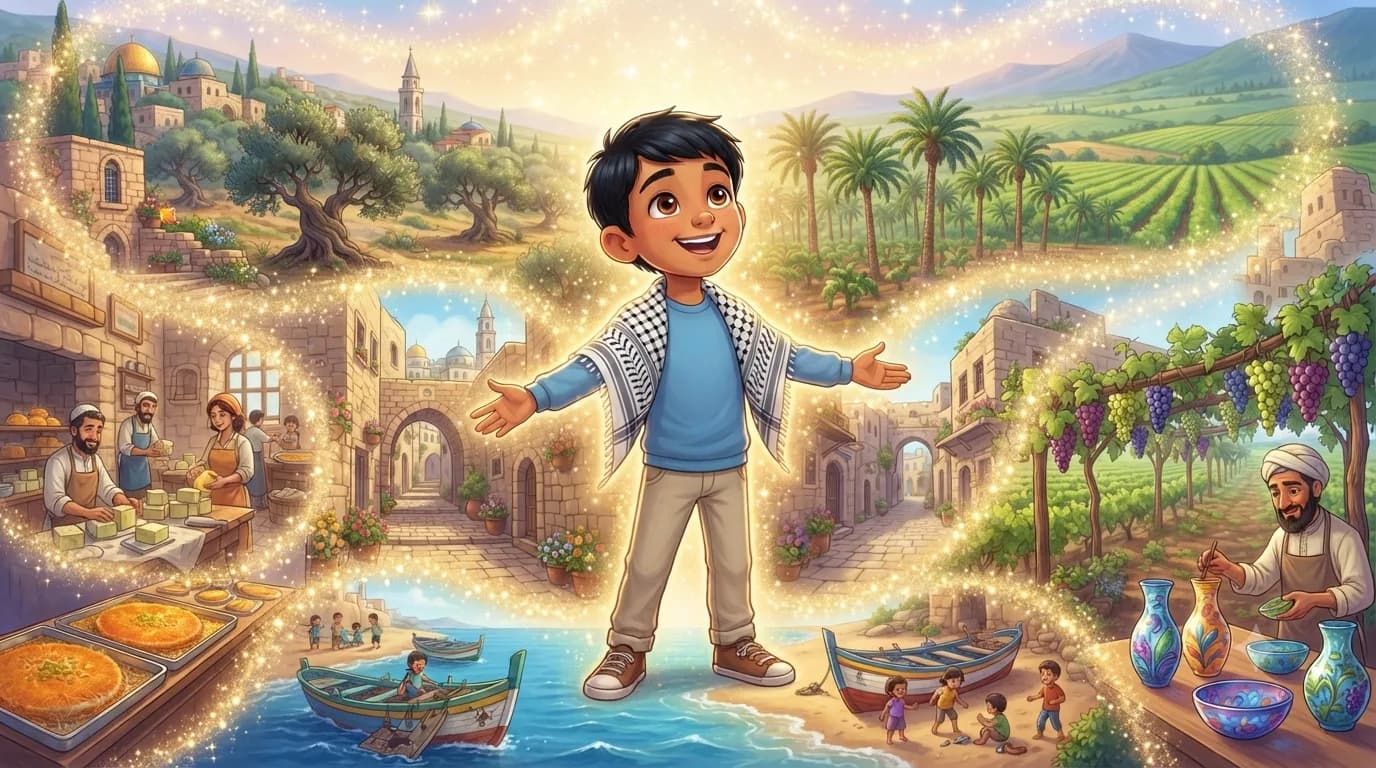 Ahmed and the Whispering Keffiyeh - a general story for kids