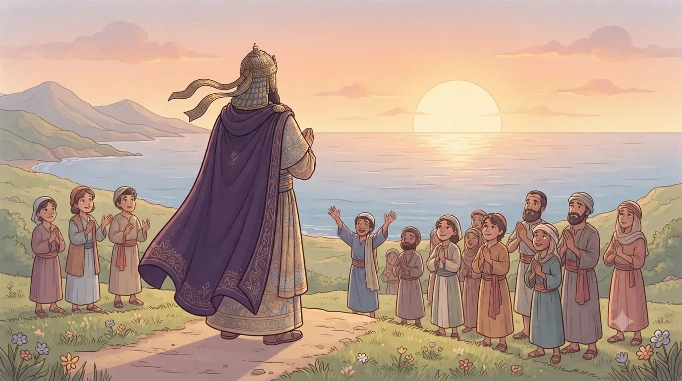 Dhul-Qarnayn arrives at the western lands