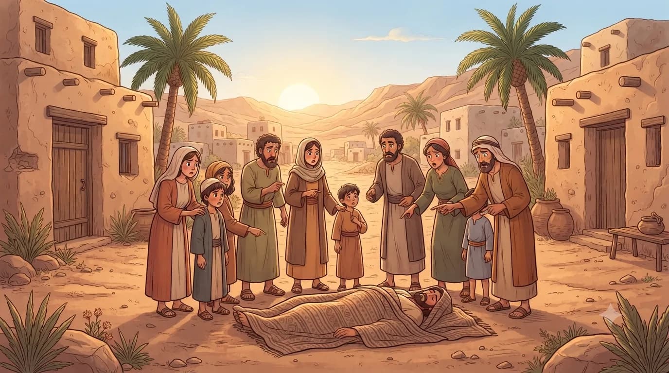 A troubled crowd seeking Musa's help to solve the mystery