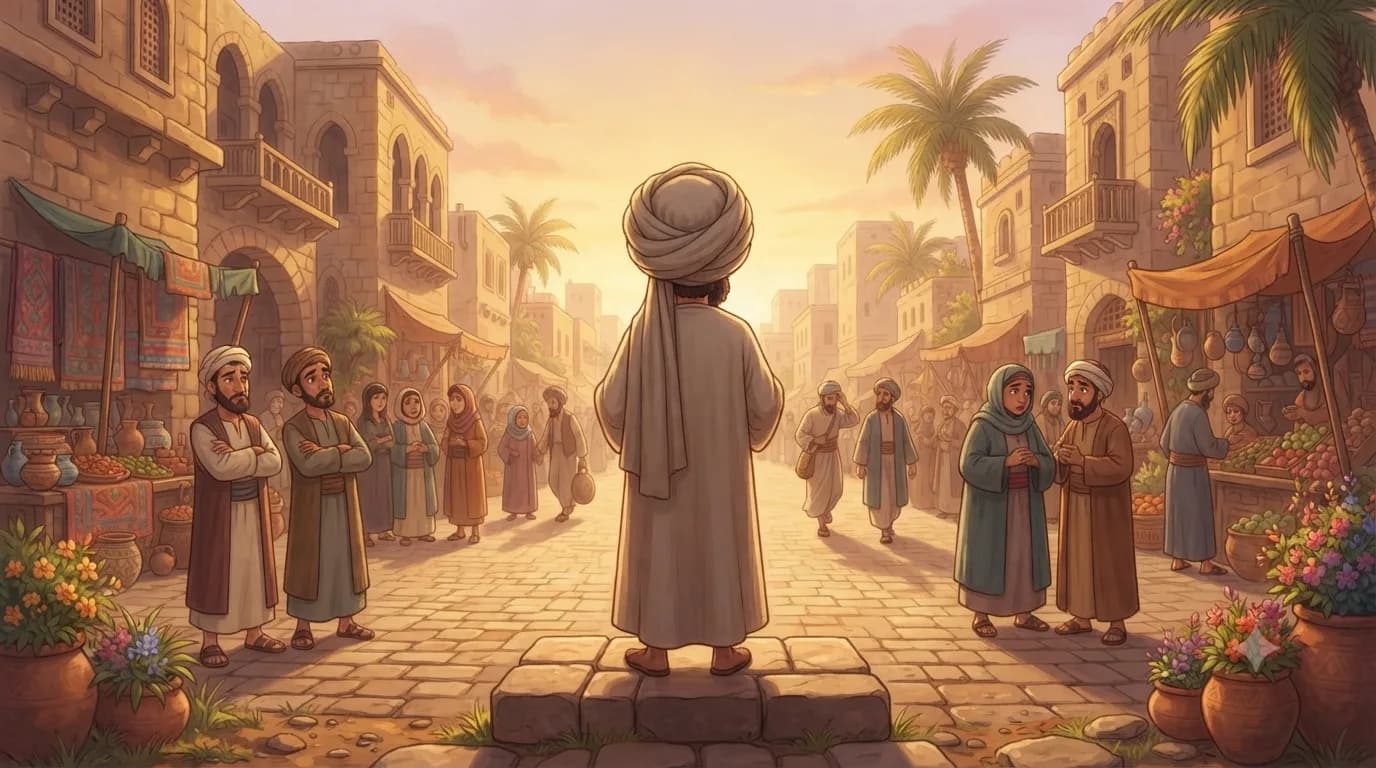 Prophet Yunus calling his people to worship God