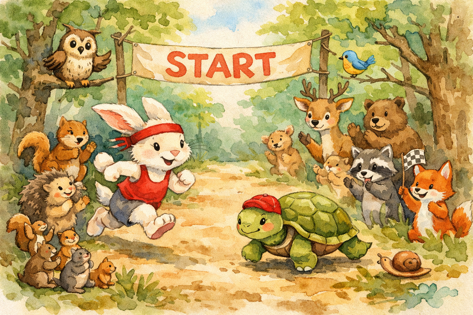 قصّة عن التواضع: الأرنب والسلحفاة