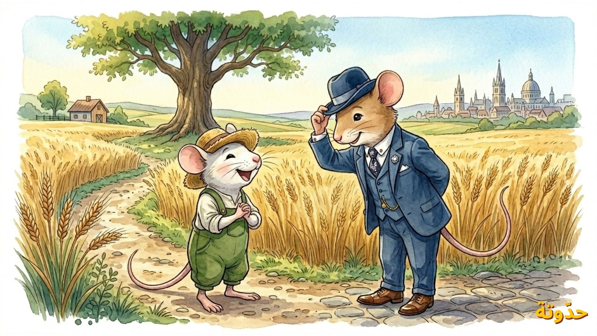 قصص أطفال - فأر الحقل وفأر المدينة