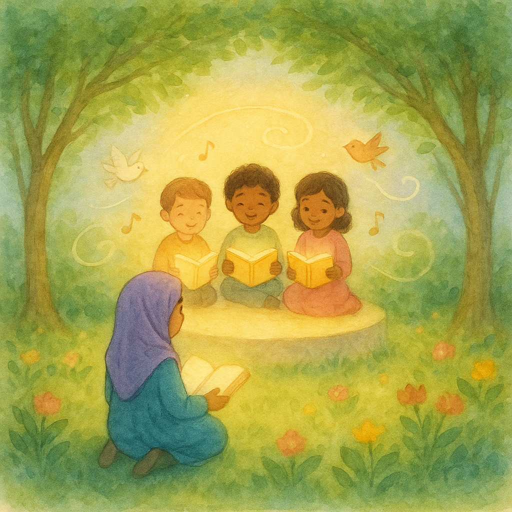 أطفال ينشدون في الجنة