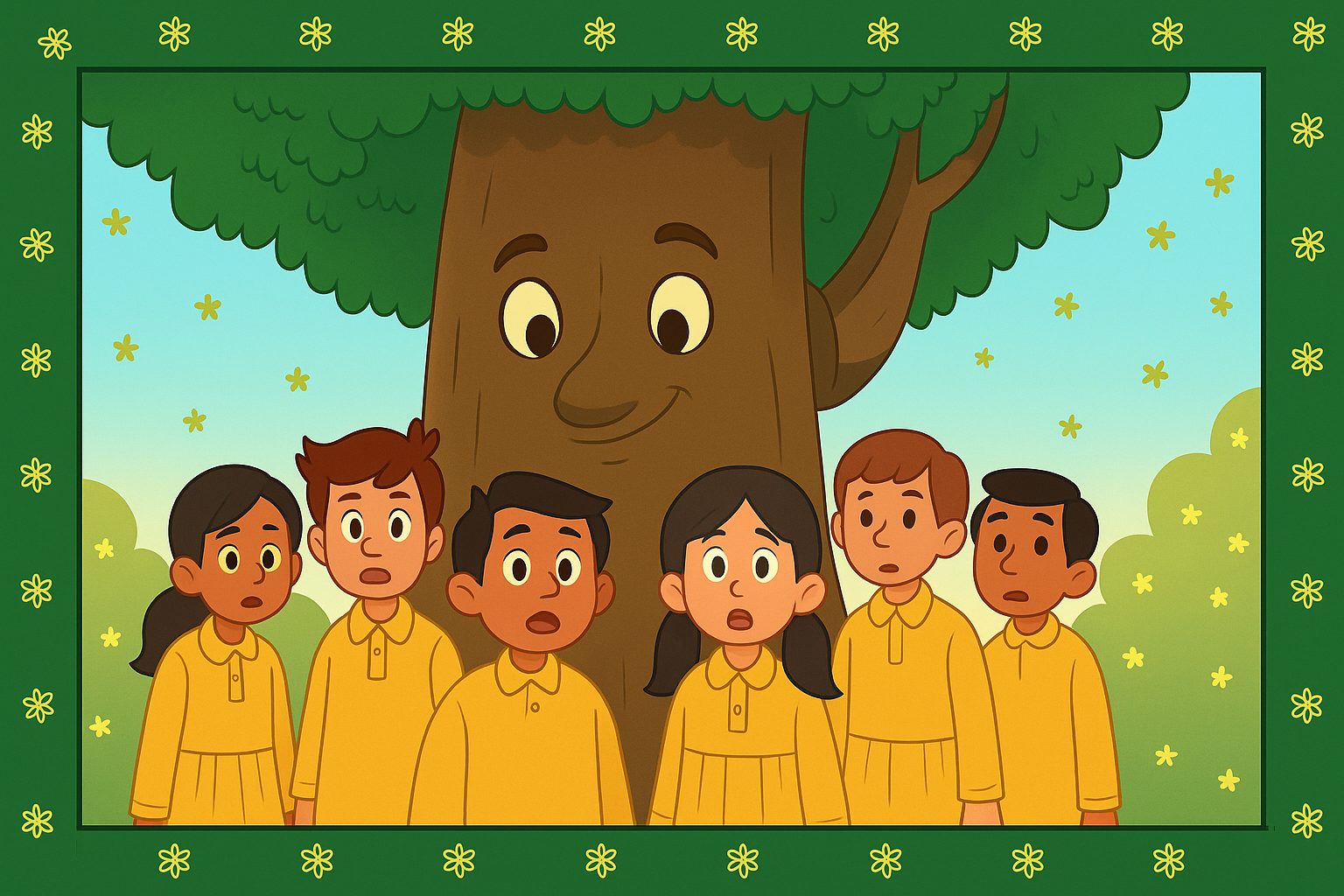 مغامرة زهرة مع الشجرة: سلسلة قصص المكتبة الخضراء