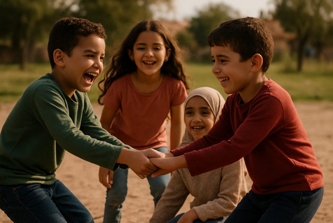 أطفال يلعبون معا