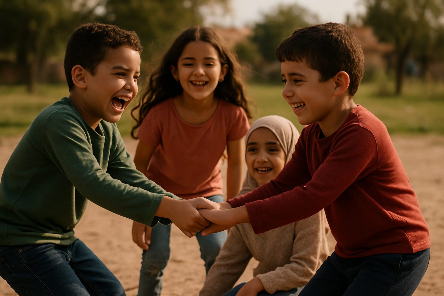 أطفال يلعبون معا