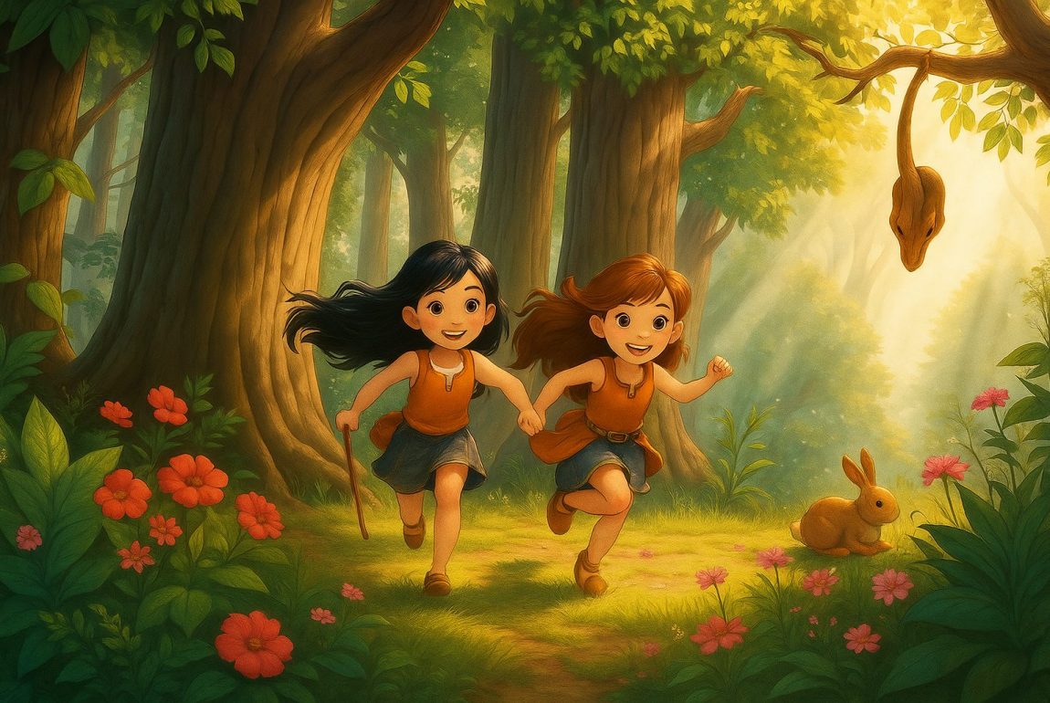 مغامرة مها وإيمان في الغابة